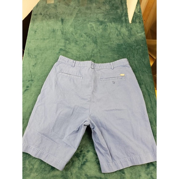 Tehama Mens Blue Bermuda Shorts Size 32 Casual 100% Cotton Khaki Chino - Picture 10 of 12
